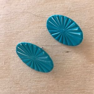 Blue Pierced earrings Preowned